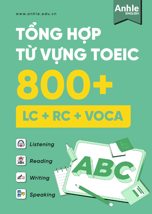Tải FREE sách Tổng Hợp Từ Vựng TOEIC 800+ PDF có tiếng Việt