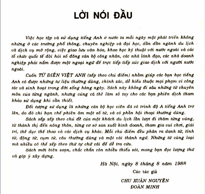 Tải FREE sách Từ Điển Việt - Anh Theo Chủ Điểm PDF có tiếng Việt