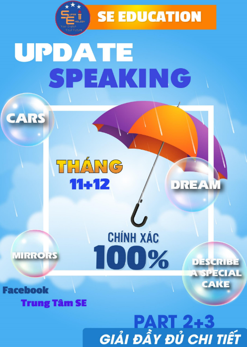 Tải FREE sách Update Speaking Tháng 11 + 12 PDF - Part 2 + 3 Giải Đầy Đủ Chi Tiết