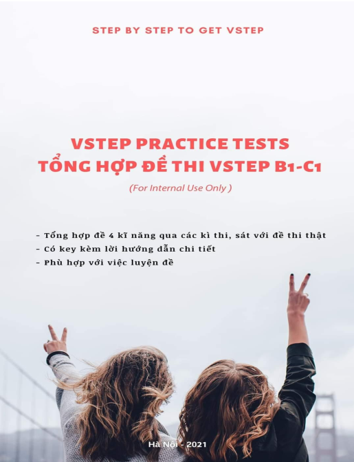 Tải FREE sách Vstep Practice Tests Tổng Hợp Đề Thi Vstep B1 - C1 PDF có tiếng Việt