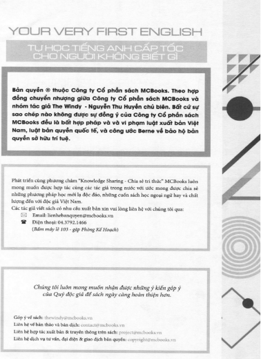 Tải FREE sách Your Very First English - Tự Học Tiếng Anh Cấp Tốc Cho Người Không Biết Gì PDF có tiếng Việt 4 Tải FREE sách Your Very First English - Tự Học Tiếng Anh Cấp Tốc Cho Người Không Biết Gì PDF có tiếng Việt