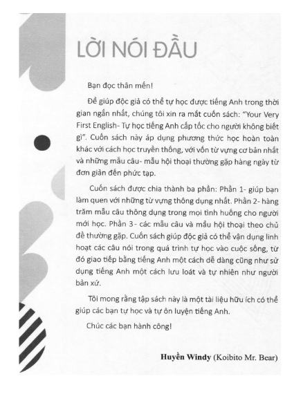 Tải FREE sách Your Very First English - Tự Học Tiếng Anh Cấp Tốc Cho Người Không Biết Gì PDF có tiếng Việt 3 Tải FREE sách Your Very First English - Tự Học Tiếng Anh Cấp Tốc Cho Người Không Biết Gì PDF có tiếng Việt