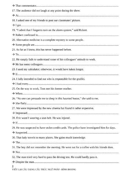 Tải FREE tài liệu 1000 Câu Viết Lại Dạng Cấu Trúc Ngữ Pháp PDF