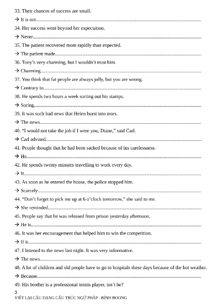 Tải FREE tài liệu 1000 Câu Viết Lại Dạng Cấu Trúc Ngữ Pháp PDF