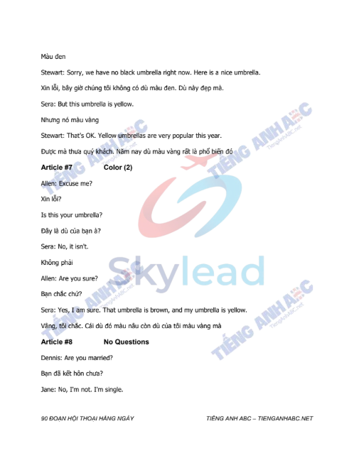 Tải FREE tài liệu 90 Đoạn Hội Thoại Tiếng Anh Hằng Ngày PDF 3