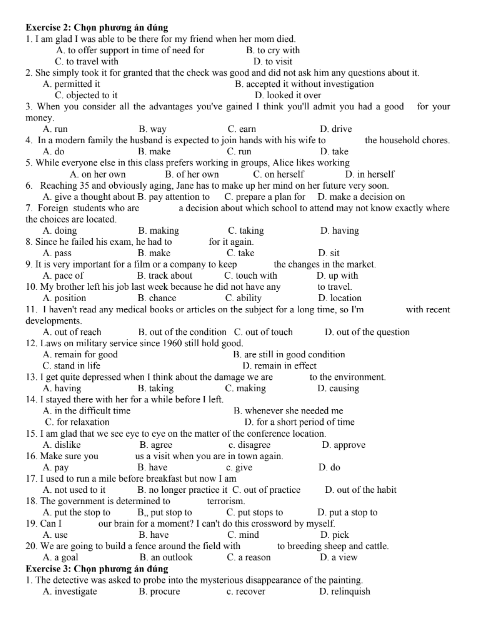 Tải FREE tài liệu Bài Tập Áp Dụng Chuyên Đề Collocation PDF 4 Tải FREE tài liệu Bài Tập Áp Dụng Chuyên Đề Collocation PDF