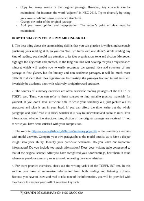 Tải FREE tài liệu Chuyên Đề Summary PDF - Dành Cho Học Sinh Giỏi Quốc Gia