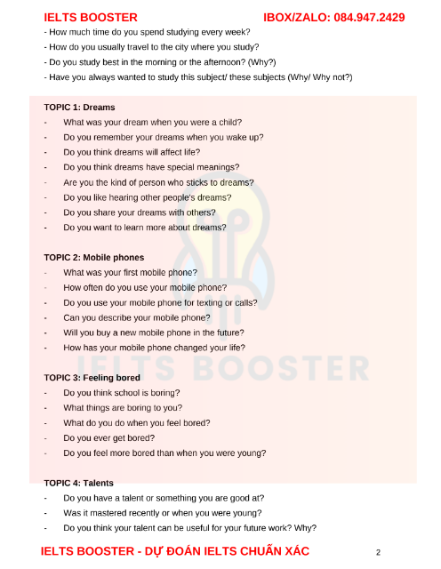 Tải FREE tài liệu Forecast Speaking Quý 1 Năm 2025 PDF