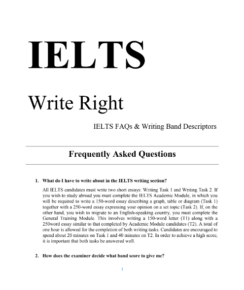 Tải FREE tài liệu IELTS Write Right PDF của Hội Các Sĩ Tử Luyện Thi IELTS