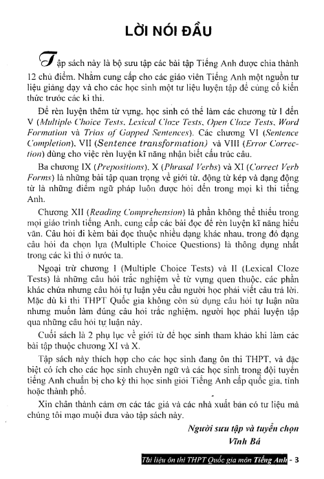 Tải FREE tài liệu Ôn Thi Trung Học Phổ Thông Môn Tiếng Anh PDF