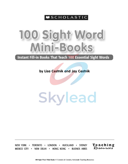 Tải FREE sách 100 Sight Word Mini - Books Grades K - 2 PDF