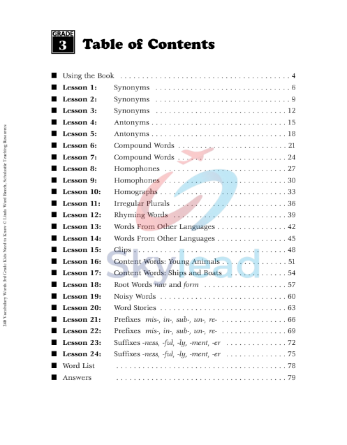 Tải FREE sách 240 Vocabulary Words Kids Need To Know PDF - 3rd Grade