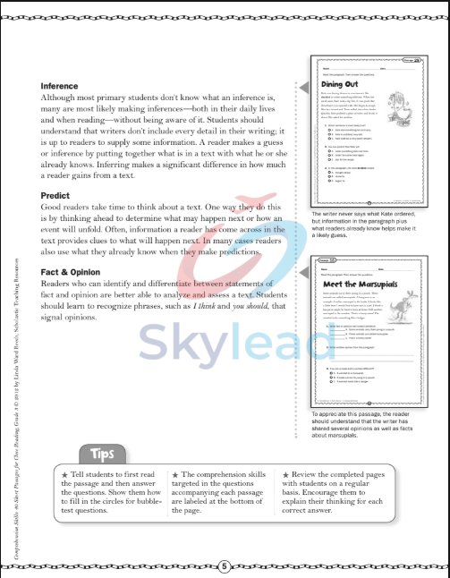 Tải FREE sách Comprehension Skills Grade 3 PDF - 40 Short Passages For Close Reading 2