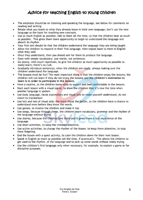 Tải FREE sách Fun English For Kids PDF - How To Teach English To Very Young Children