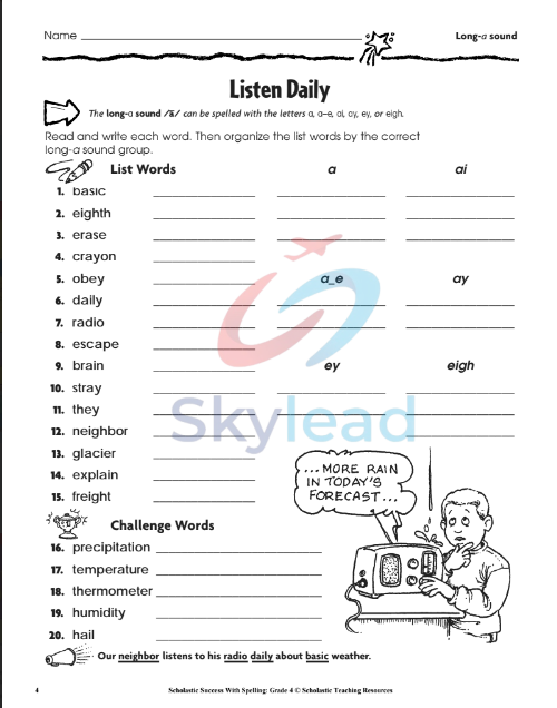 Tải FREE sách Scholastic Success With Spelling Grade 4 PDF - Workbook 6 Tải FREE sách Scholastic Success With Spelling Grade 4 PDF - Workbook