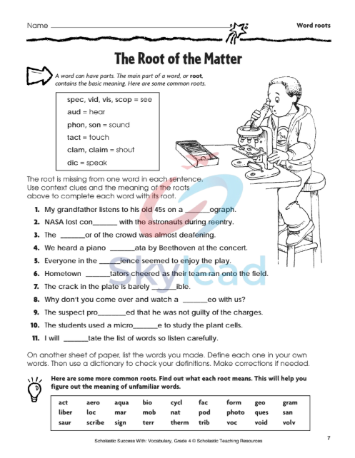 Tải FREE sách Scholastic Success With Vocabulary Grade 4 PDF - Workbook 1