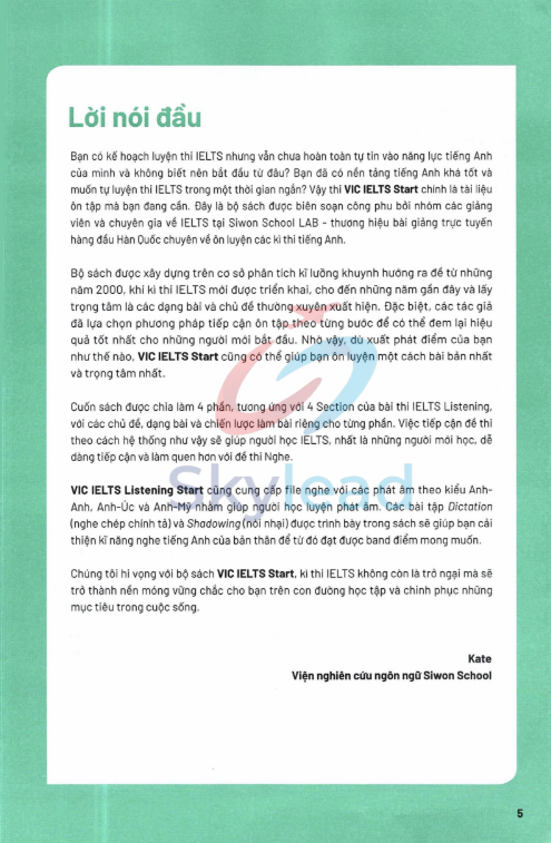 Tải FREE sách 1 Vic Ielts Listening Start PDF có tiếng Việt 3