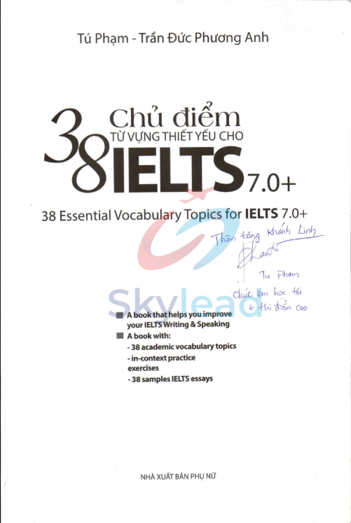 Tải FREE sách 38 Chủ Điểm Từ Vựng Thiết Yếu Cho IELTS 7 PDF 2