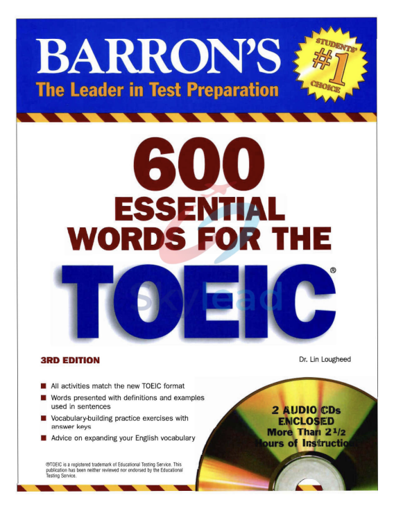 Tải FREE sách Barron’s 600 Essential Words For The TOEIC PDF 1