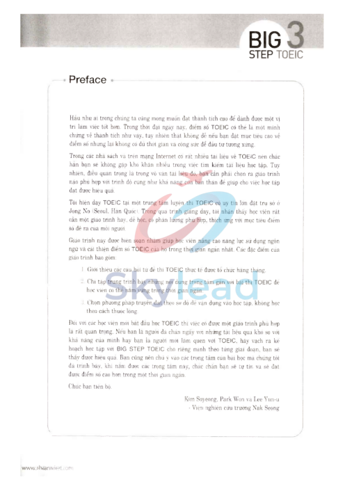 Tải FREE sách Big Step Toeic 3 Content PDF có tiếng Việt 2