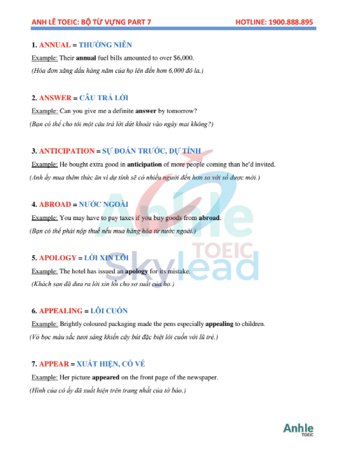 Tải FREE sách Bộ Từ Vựng TOEIC Part 7 PDF có tiếng Việt 7 Tải FREE sách Bộ Từ Vựng TOEIC Part 7 PDF có tiếng Việt 2