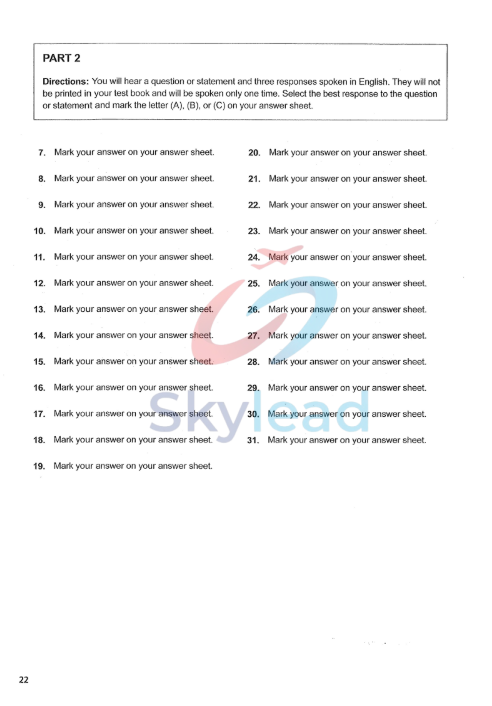 Tải FREE sách ETS TOEIC Test LC PDF màu tím có tiếng Việt 10 Tải FREE sách ETS TOEIC Test LC PDF màu tím có tiếng Việt 3