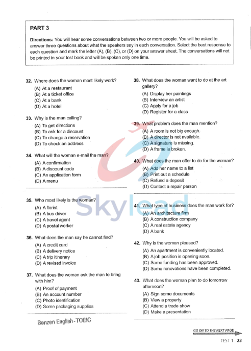 Tải FREE sách ETS TOEIC Test LC PDF màu tím có tiếng Việt 11 Tải FREE sách ETS TOEIC Test LC PDF màu tím có tiếng Việt 4