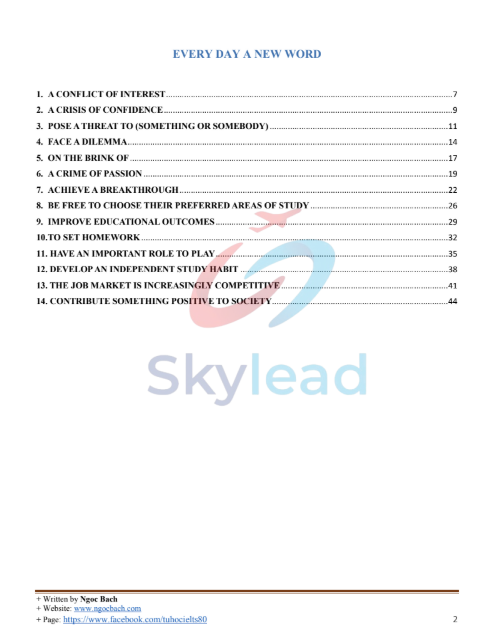 Tải FREE sách Every Day a New Word bản Song Ngữ by Ngocbach PDF 2