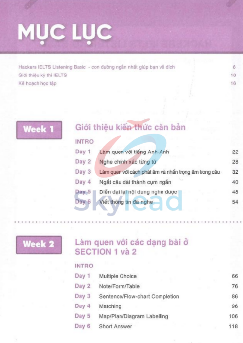 Tải FREE sách Hackers IELTS Basic Listening PDF có tiếng Việt 3