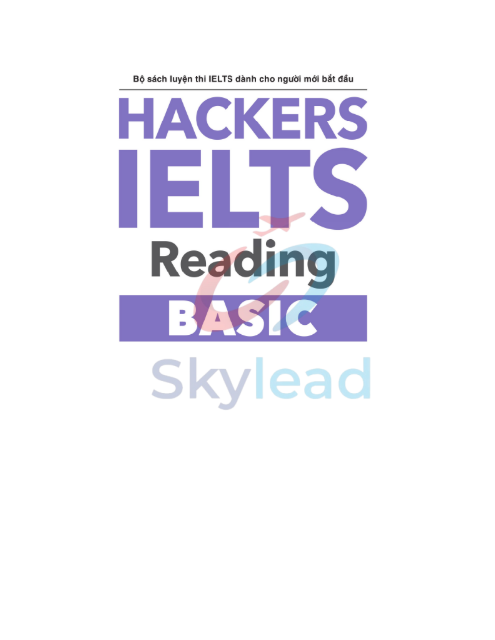 Tải FREE sách Hackers IELTS Reading Basic PDF có tiếng Việt 1
