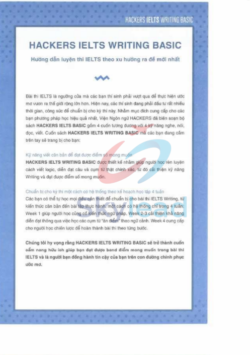 Tải FREE sách Hackers IELTS Writing Basic PDF có tiếng Việt 4