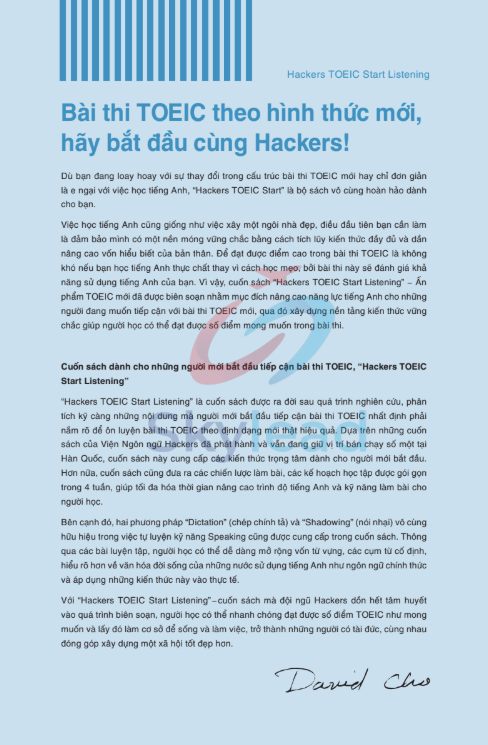 Tải FREE sách Hackers TOEIC Strart Listening PDF có tiếng Việt 2
