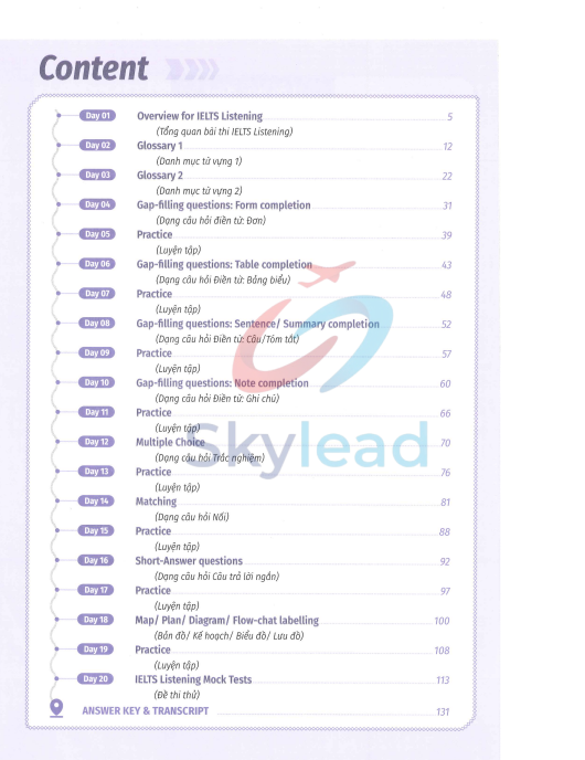 Tải FREE sách IELTS Cấp Tốc 20 Ngày Listening PDF 2