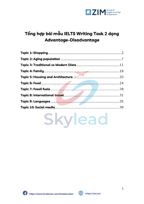 Tải FREE sách IELTS Writing Task 2 Advantage Disadvantage Samples PDF 2