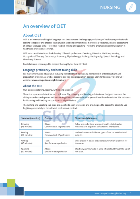 Tải FREE sách Official OET Practice Book 1 PDF có tiếng Việt 4