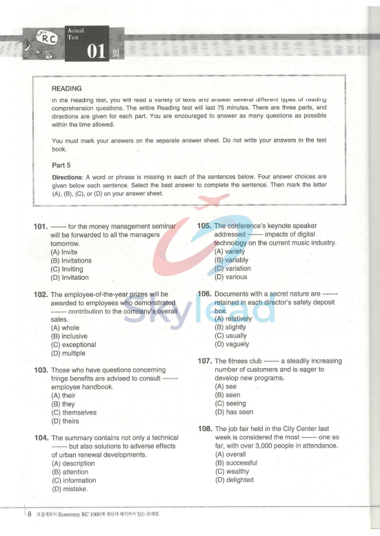 Tải FREE sách TOEIC Economy RC 1000 Volume 1 PDF có tiếng Việt 2