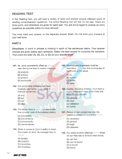 Tải FREE sách TOEIC RC 1000 Cuốn 1 PDF có tiếng Việt 3