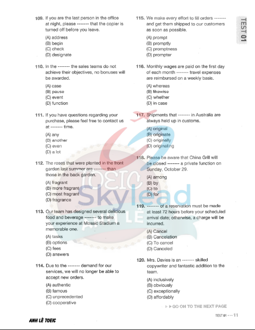 Tải FREE sách TOEIC RC 1000 Cuốn 1 PDF có tiếng Việt 4