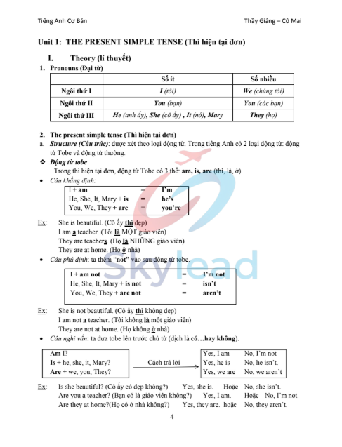 Tải FREE sách Tiếng Anh Cơ Bản Thầy Giảng Cô Mai PDF 5