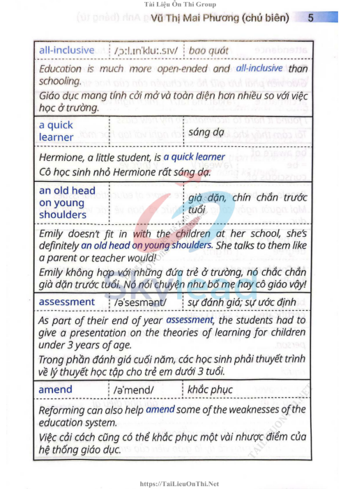 Tải FREE sách Tự Học 20 Chủ Đề Từ Vựng Tiếng Anh PDF 5