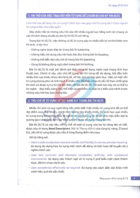 Tải FREE sách Từ Vựng IELTS 8.0 PDF có tiếng Việt 9