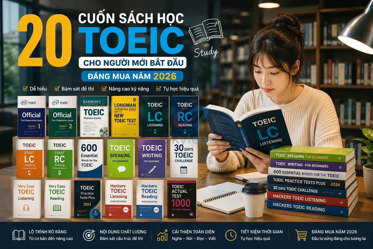 20 cuốn sách học TOEIC cho người mới bắt đầu đáng mua năm 2026