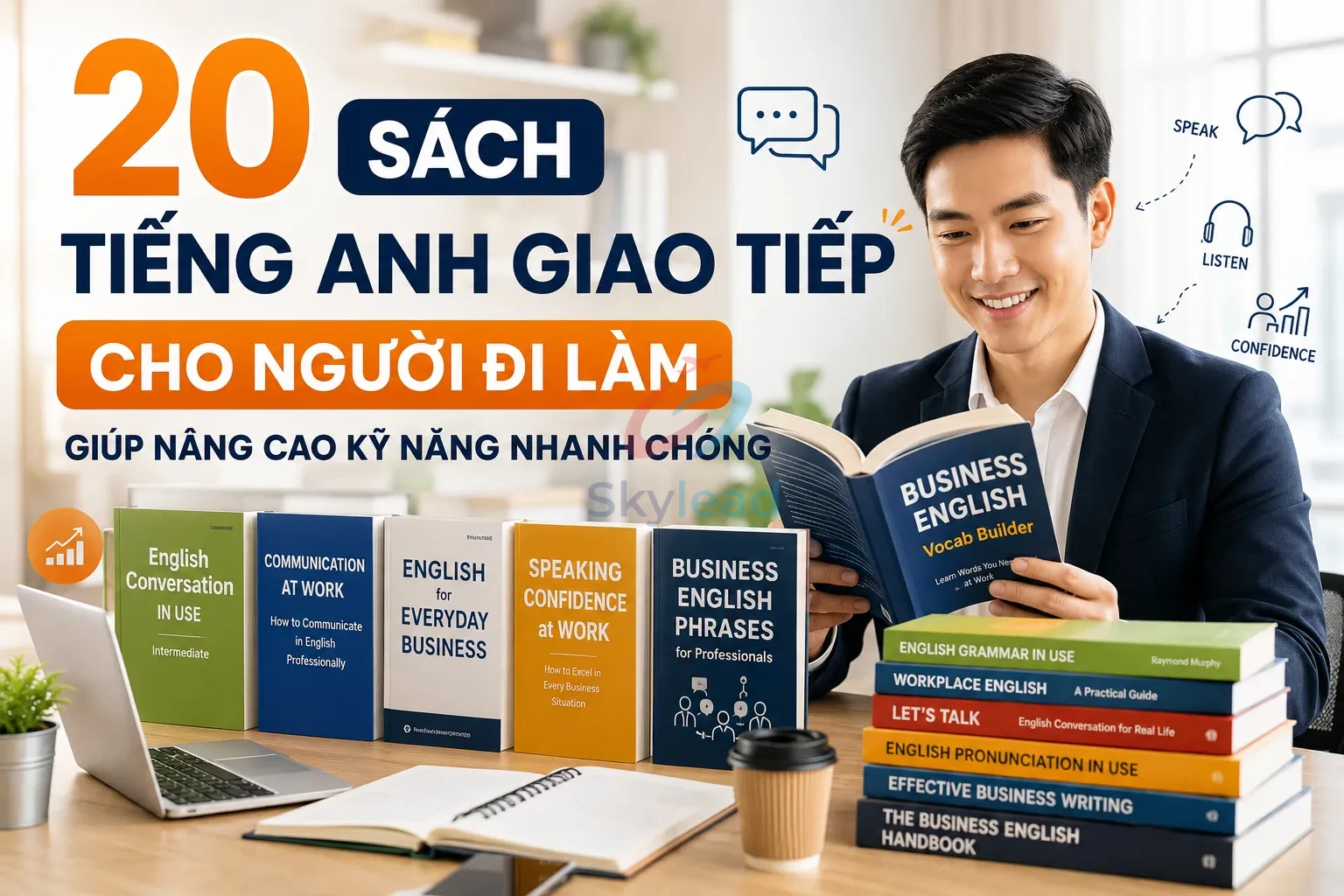20 sách Tiếng Anh Giao Tiếp cho người đi làm giúp nâng cao kỹ năng nhanh chóng