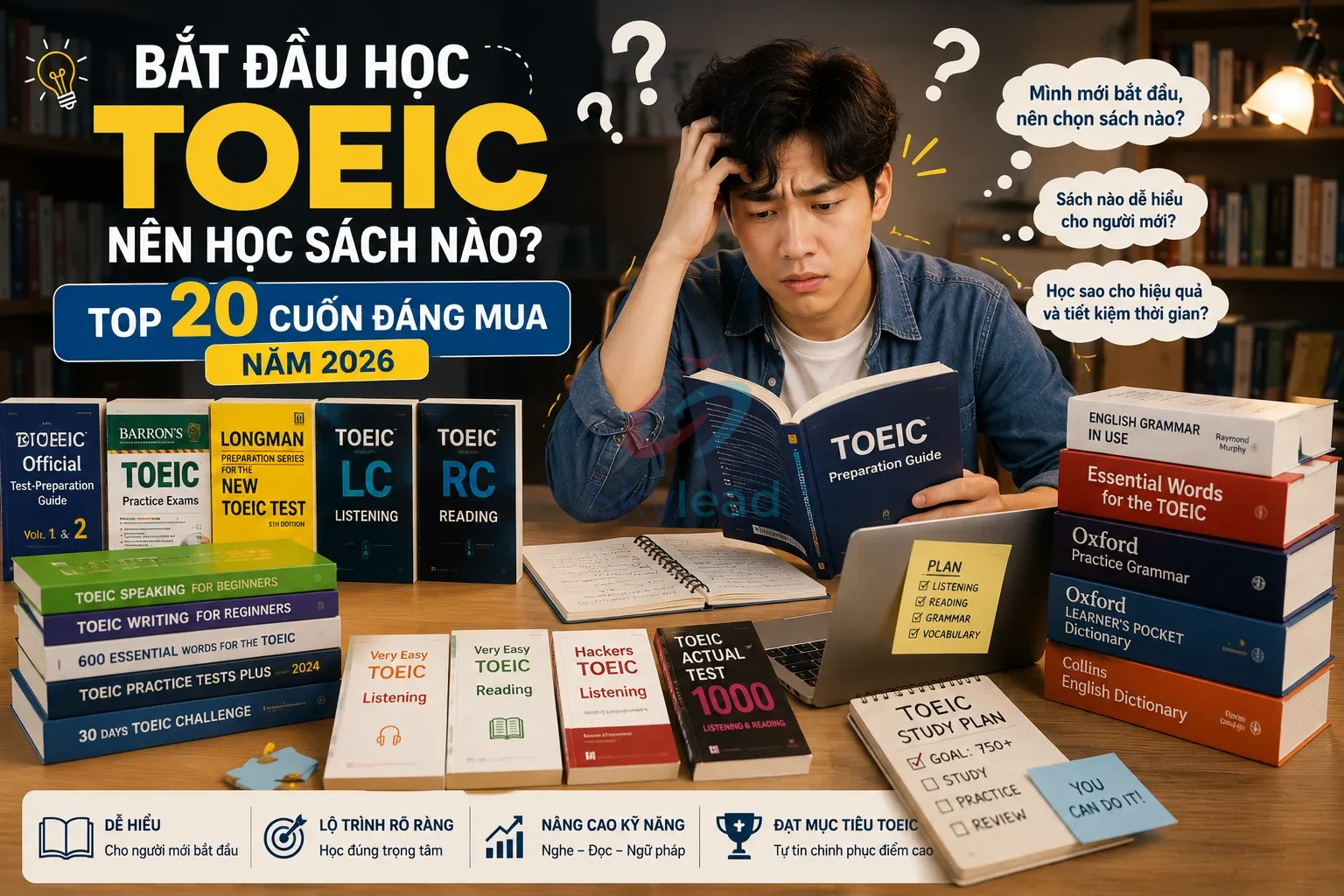 Bắt đầu học TOEIC nên học sách nào Top 20 cuốn đáng mua năm 2026