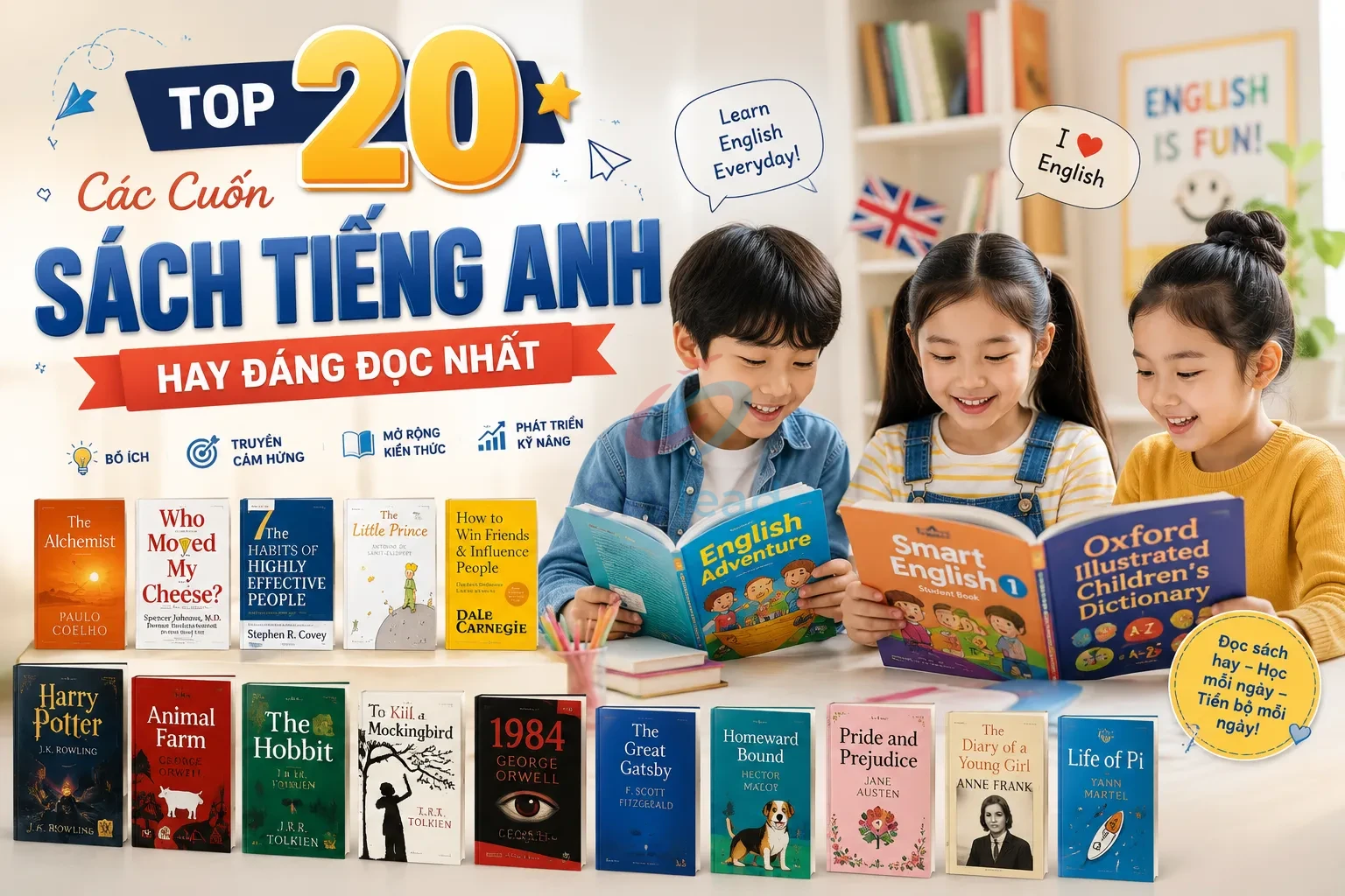 Top 20 Các Cuốn Sách Tiếng Anh Hay Đáng Đọc Nhất