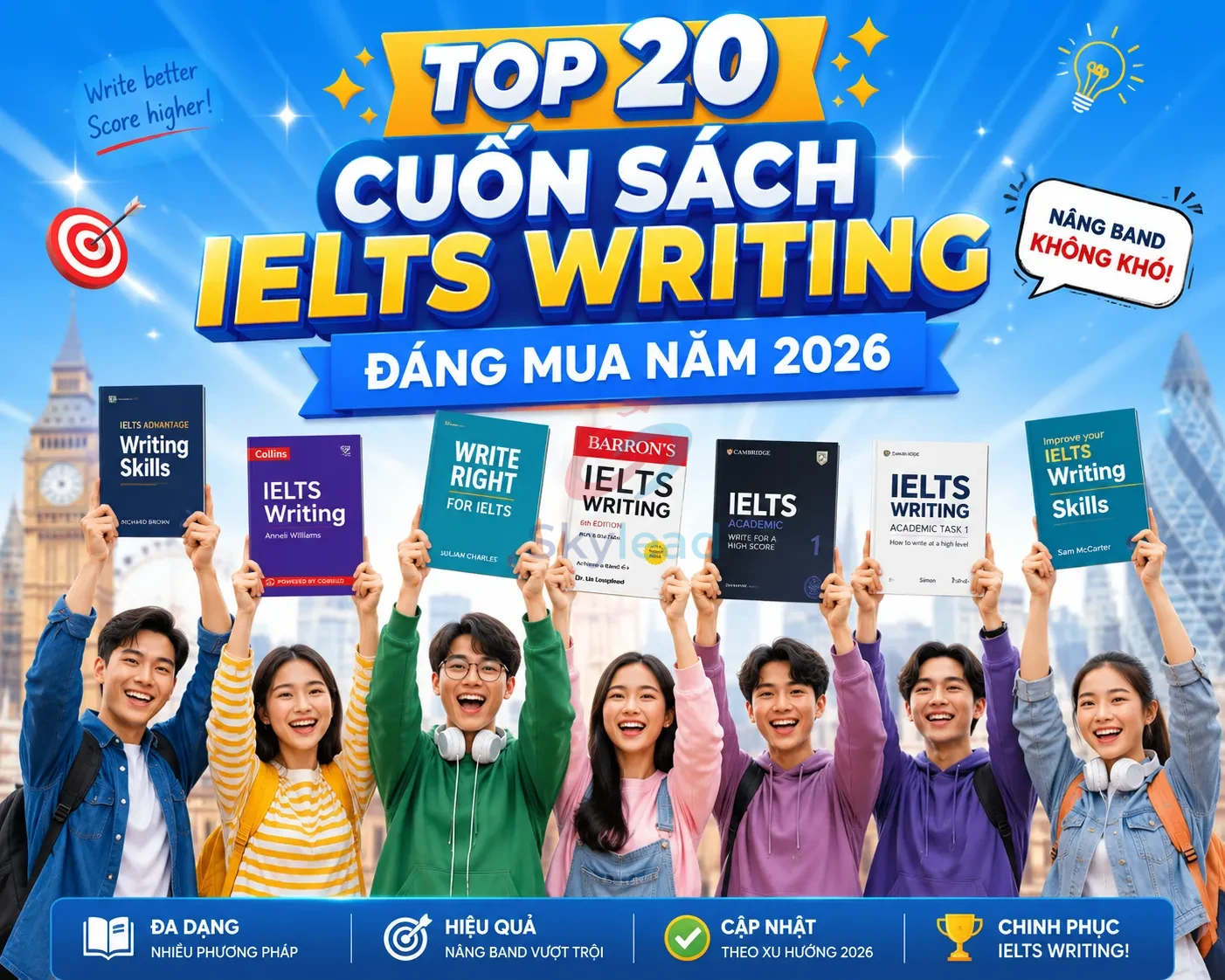 Top 20 cuốn sách IELTS Writing đáng mua năm 2026