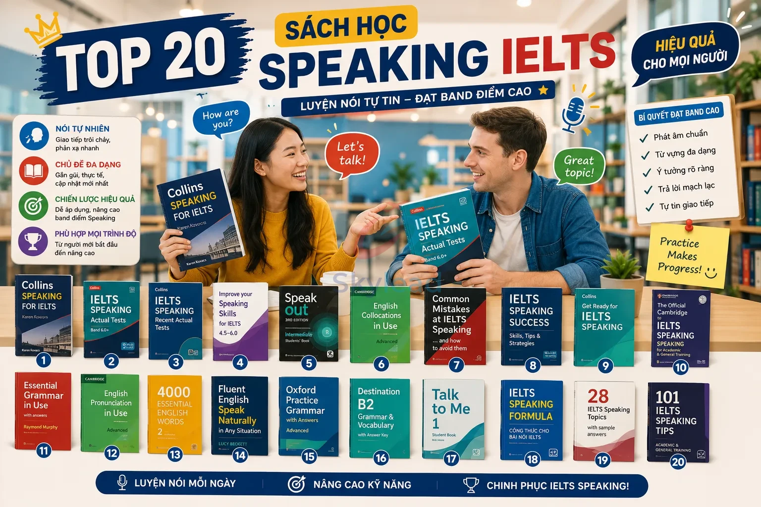 Top 20 sách học Speaking IELTS hiệu quả cho mọi người
