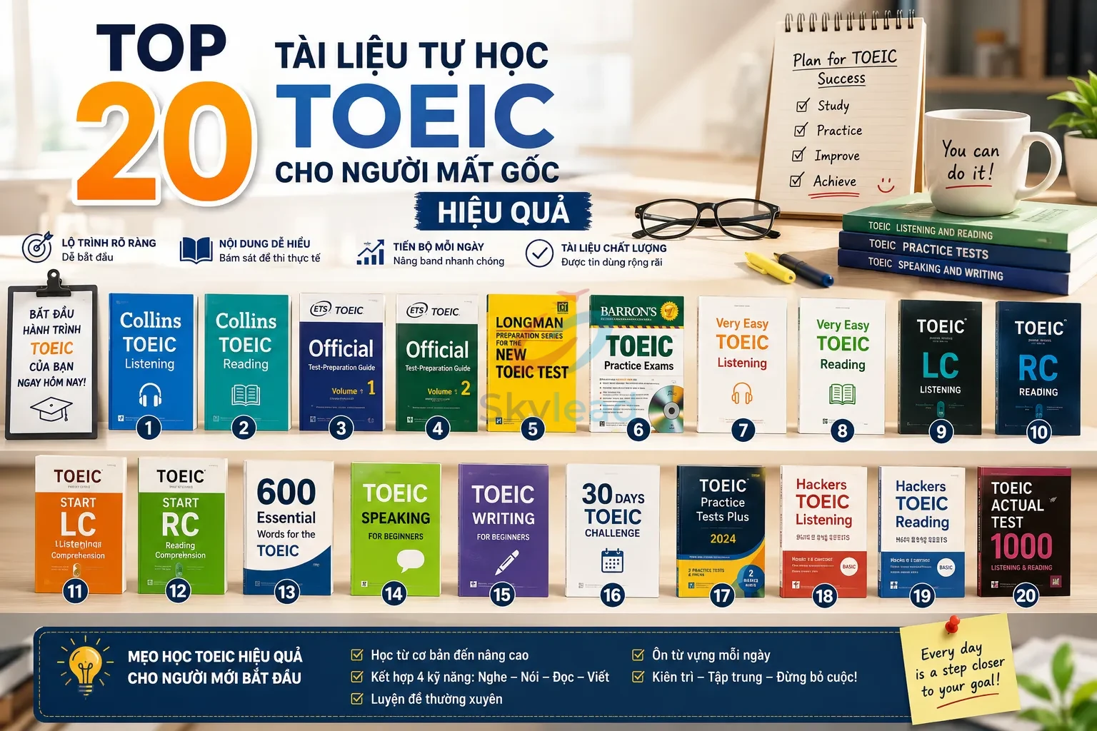Top 20 tài liệu tự học TOEIC cho người mất gốc hiệu quả